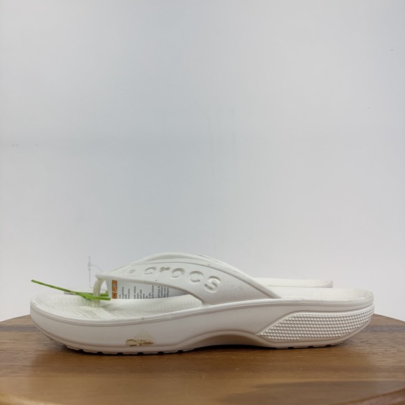 New Mens Crocs Classic White Iconic‎ Comfort Platform Flip Flops Sandals Size 12 main image 5